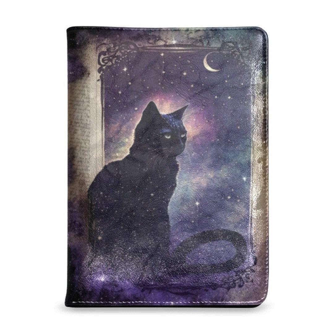 Magic black cat Leather Notebook A5-MoonChildWorld