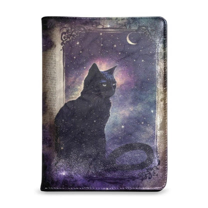 Magic black cat Leather Notebook A5-MoonChildWorld