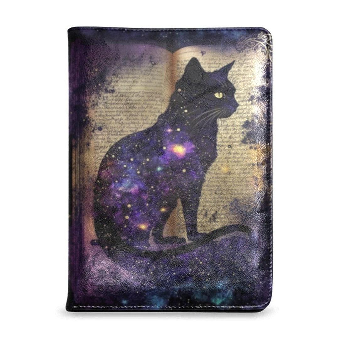 Magic black cat Leather Notebook A5-MoonChildWorld