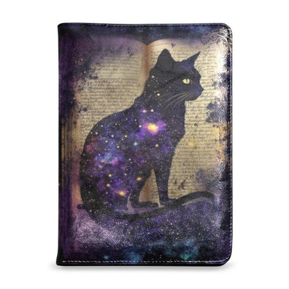 Magic black cat Leather Notebook A5-MoonChildWorld