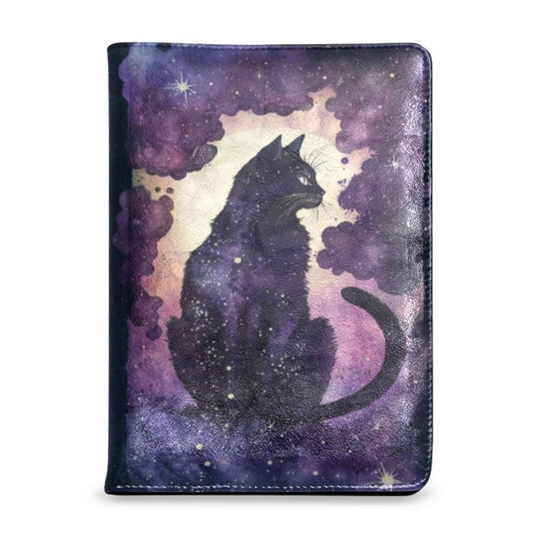 Magic black cat Leather Notebook A5-MoonChildWorld