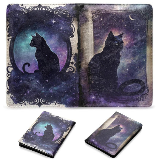 Magic black cat Leather Notebook A5-MoonChildWorld