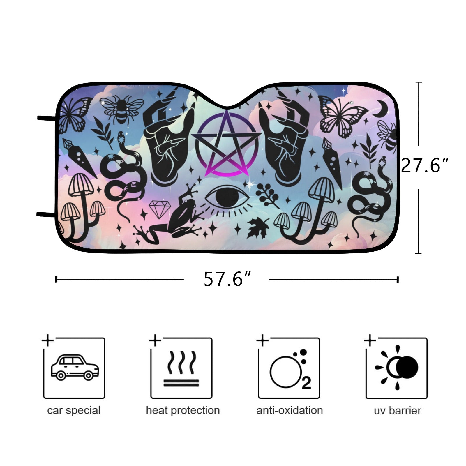 Magic hand Wicca Car Sun Shade-MoonChildWorld