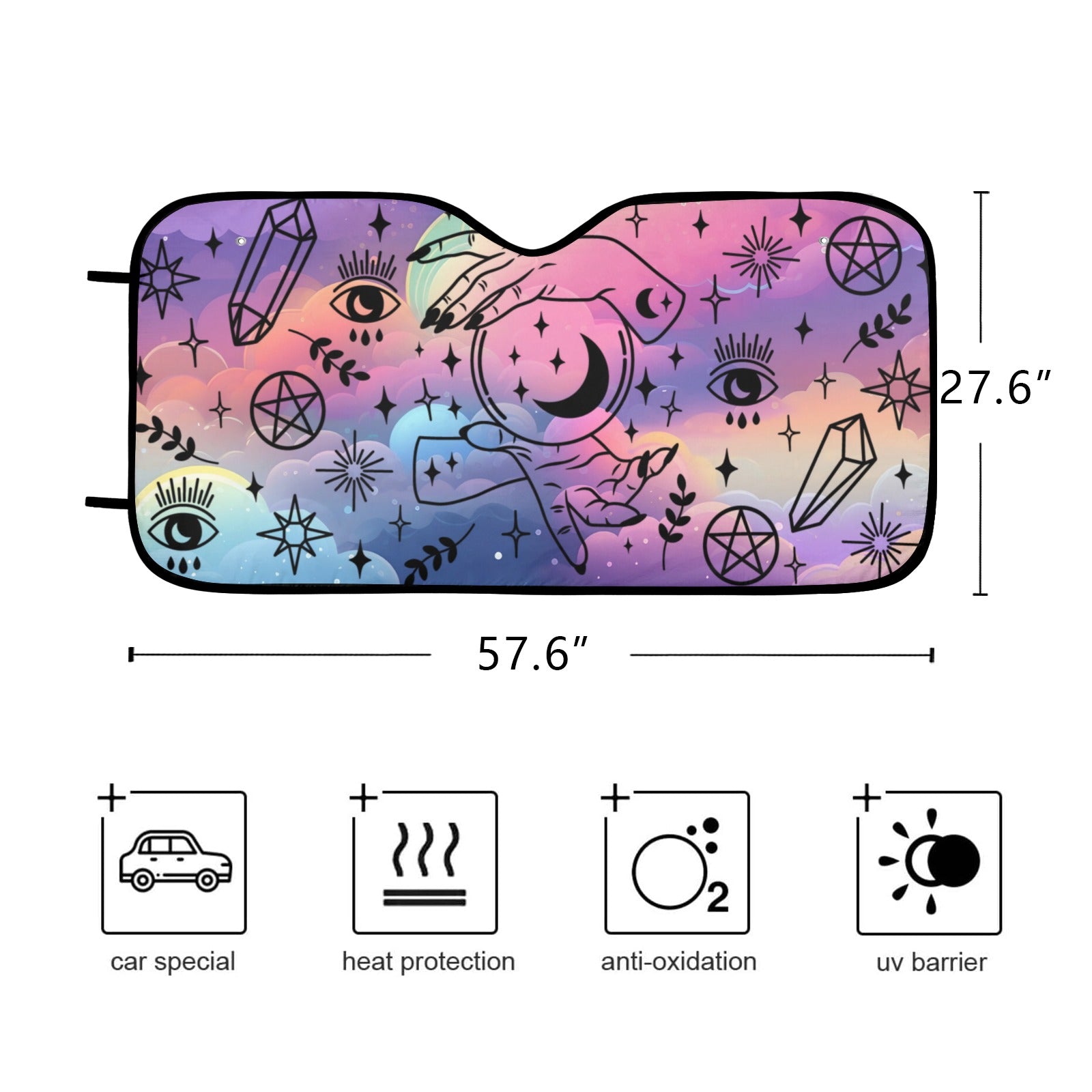 Magic things Witchy Car Sun Shade-MoonChildWorld