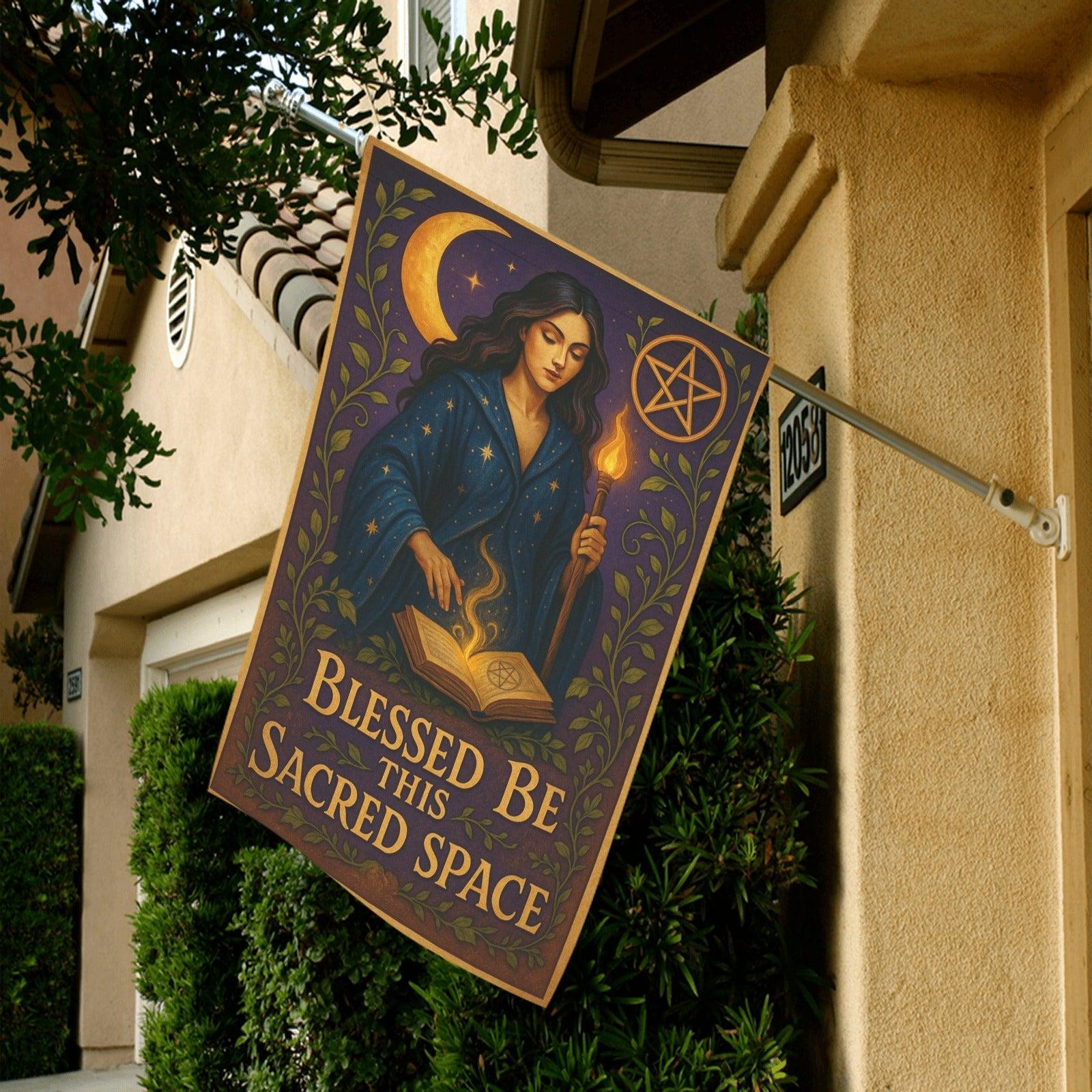 Magical Witch Garden Flag & Wicca House Flag - Witchy Outdoor Decor-MoonChildWorld