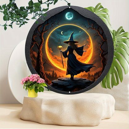 Magical Witch Metal Wall Sign Enchanting Wizard Art for Home Decor-MoonChildWorld