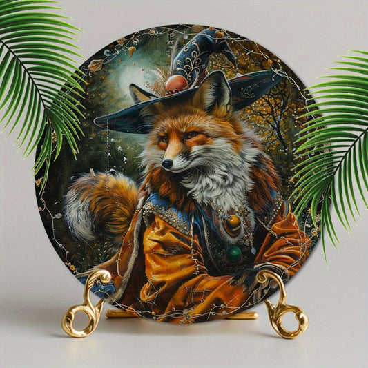 Magician Fox Metal Sign Spirit Fox Wall Art-MoonChildWorld