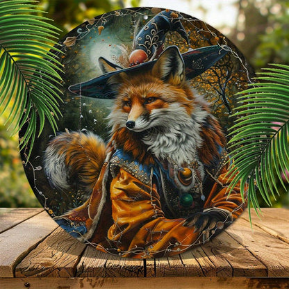 Magician Fox Metal Sign Spirit Fox Wall Art-MoonChildWorld