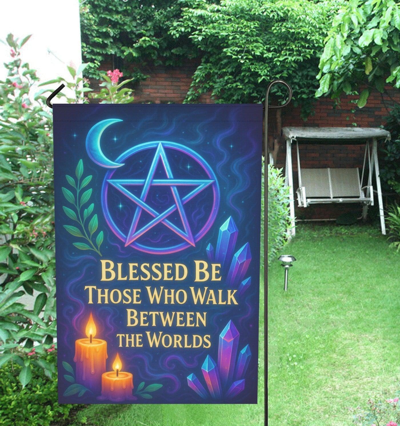 Magick Pentacle Wicca Garden Flag & House Flag - Wiccan Pagan Outdoor Decor-MoonChildWorld