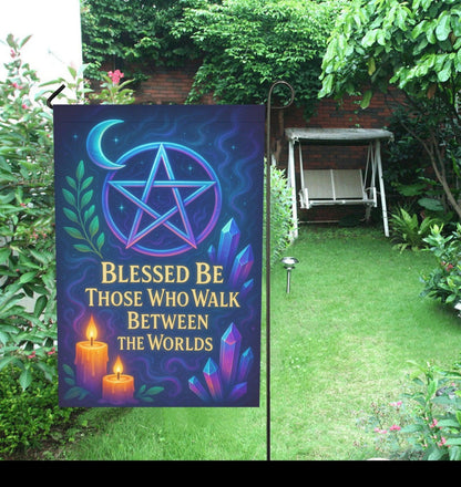 Magick Pentacle Wicca Garden Flag & House Flag - Wiccan Pagan Outdoor Decor-MoonChildWorld