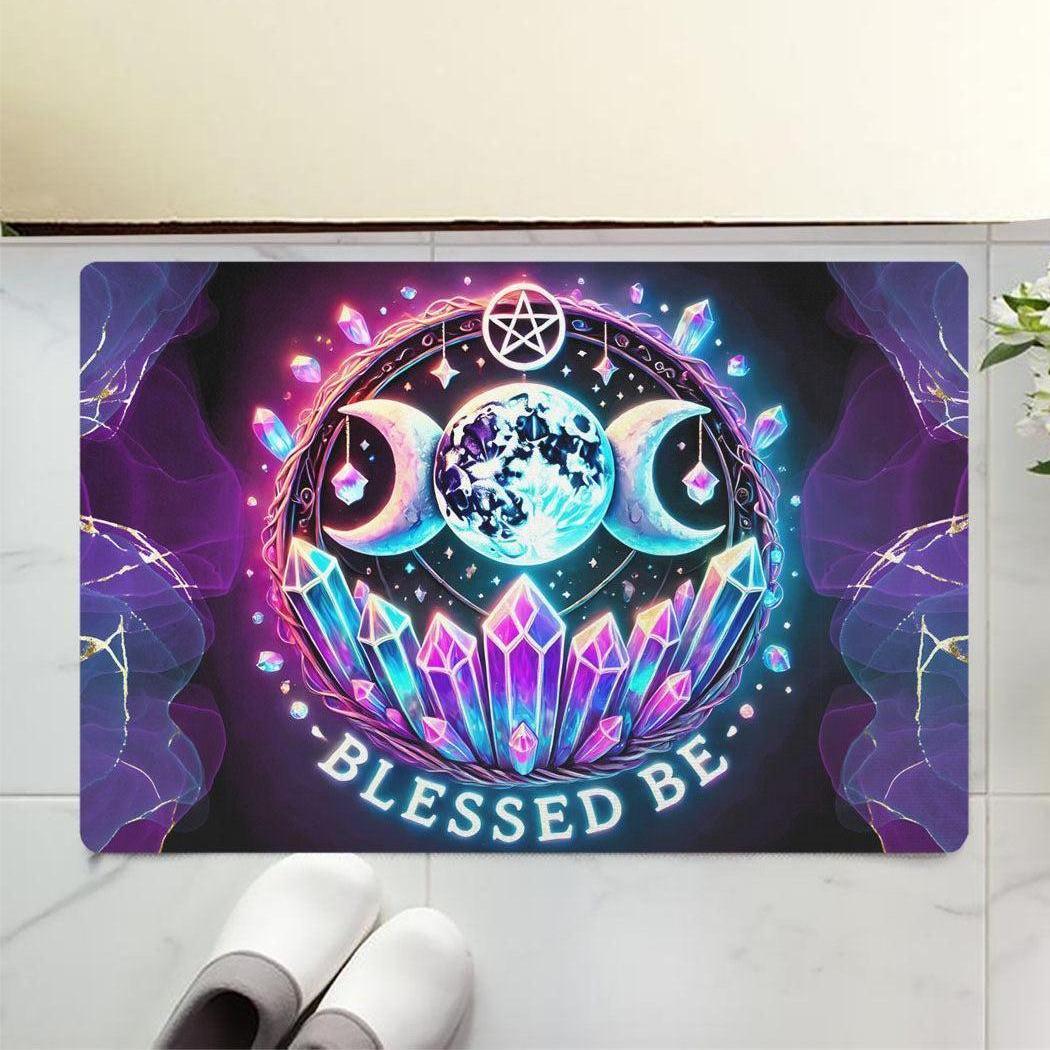 Magick Triple Moon Wicca Doormat for Pagan Home Decor-MoonChildWorld