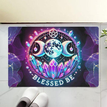 Magick Triple Moon Wicca Doormat for Pagan Home Decor-MoonChildWorld