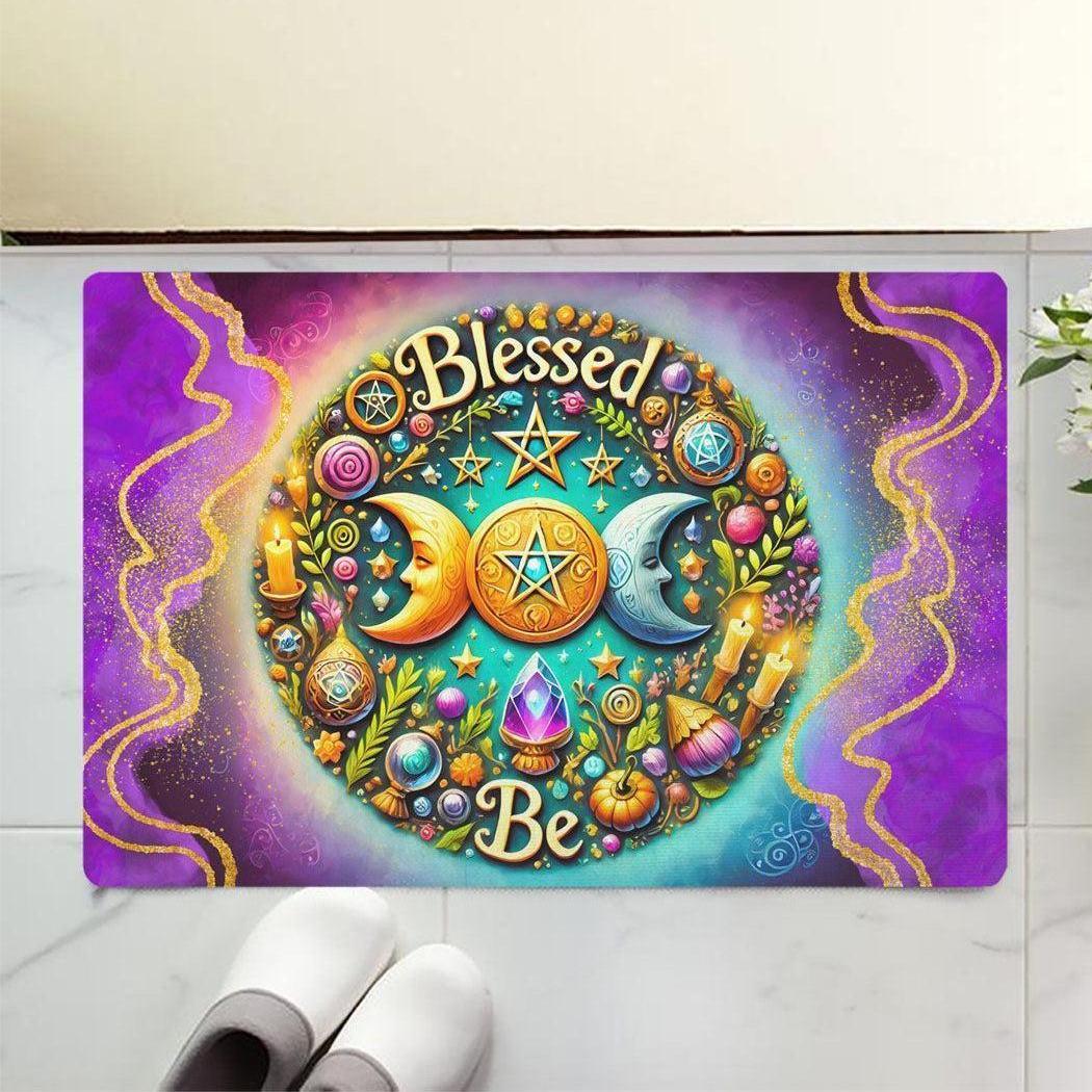 Magick Triple Moon Wicca Doormat for Pagan Home Decor-MoonChildWorld