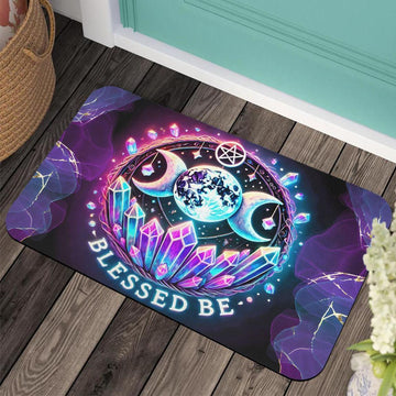 Magick Triple Moon Wicca Doormat for Pagan Home Decor-MoonChildWorld
