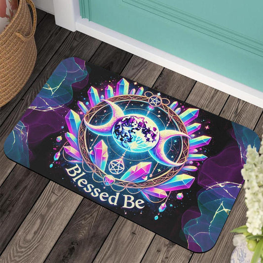 Magick Triple Moon Wicca Doormat for Pagan Home Decor-MoonChildWorld
