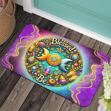 Magick Triple Moon Wicca Doormat for Pagan Home Decor-MoonChildWorld