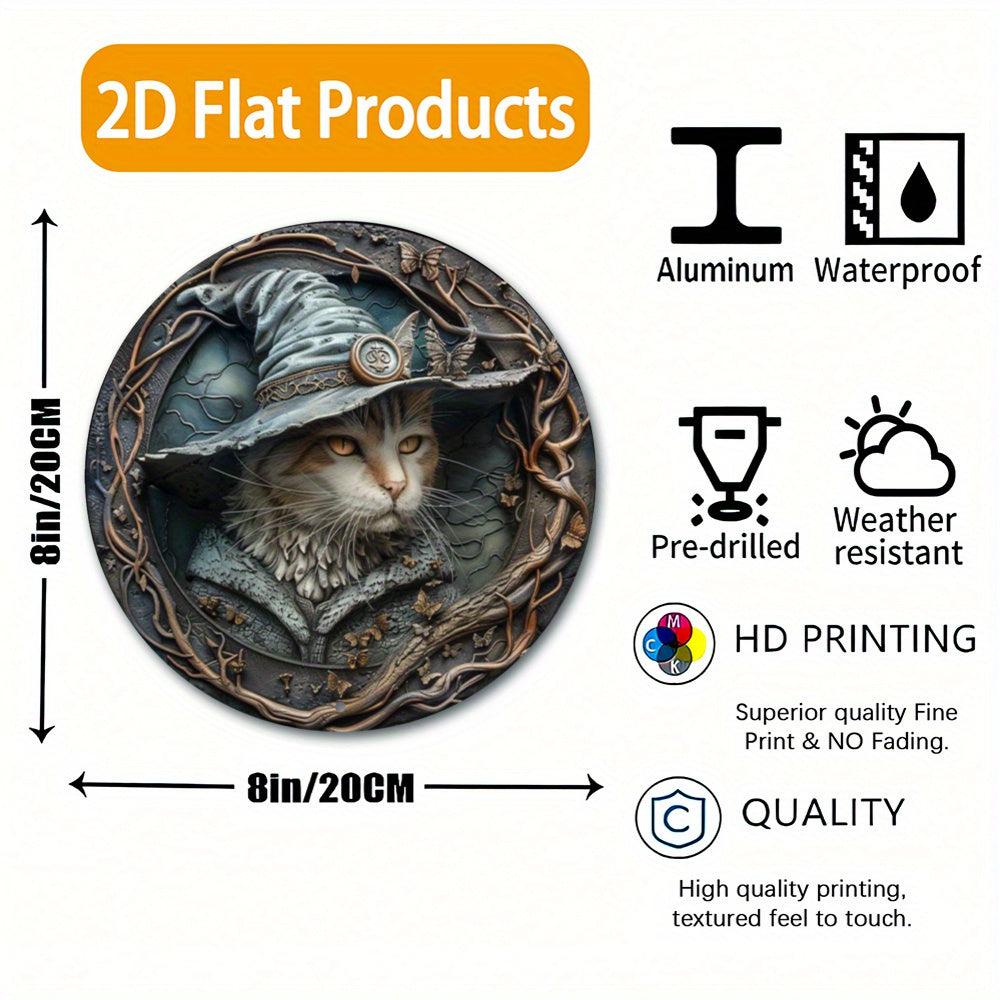 Majestic Wizard Cat Metal Sign Magic Cat Home Decor-MoonChildWorld