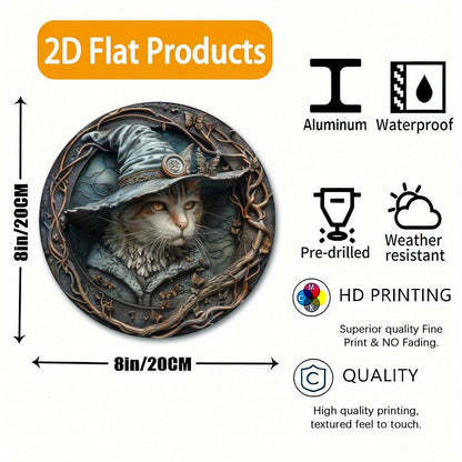Majestic Wizard Cat Metal Sign Magic Cat Home Decor-MoonChildWorld