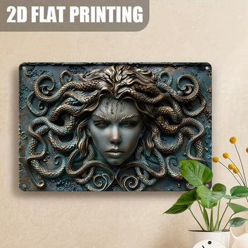 Medusa Goddess Wall Decor Medusa Metal Sign Greek Mythology Decor-MoonChildWorld