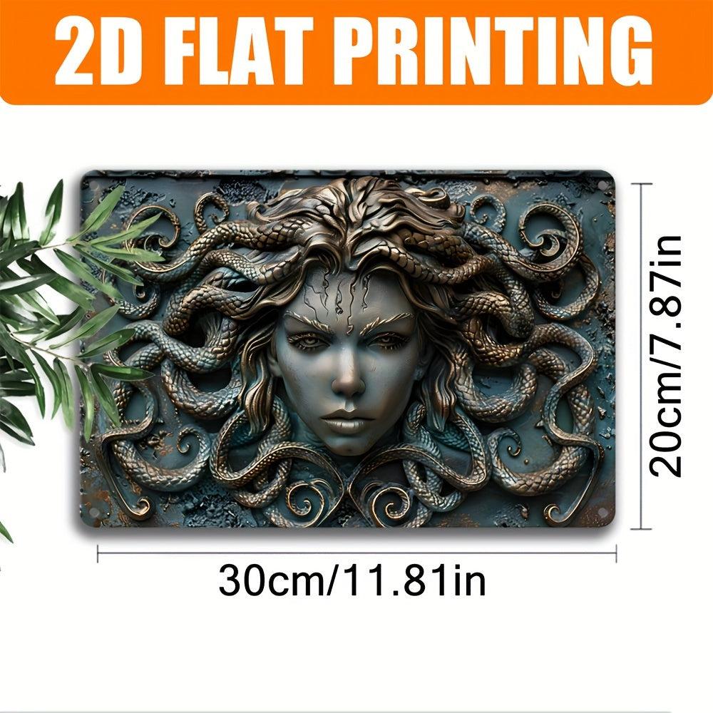 Medusa Goddess Wall Decor Medusa Metal Sign Greek Mythology Decor-MoonChildWorld