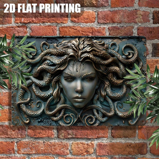 Medusa Goddess Wall Decor Medusa Metal Sign Greek Mythology Decor-MoonChildWorld