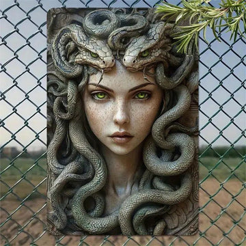 Medusa Goddess Wall Decor Medusa Metal Sign Greek Mythology Decor-MoonChildWorld