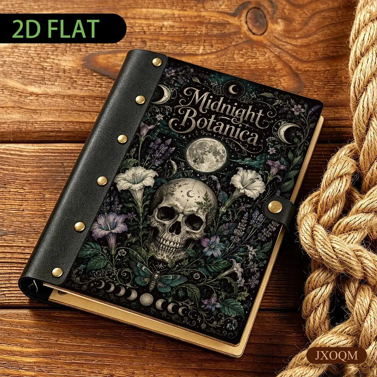 Midnight Skull Moth Journal - moon phase journal - MoonChildWorld