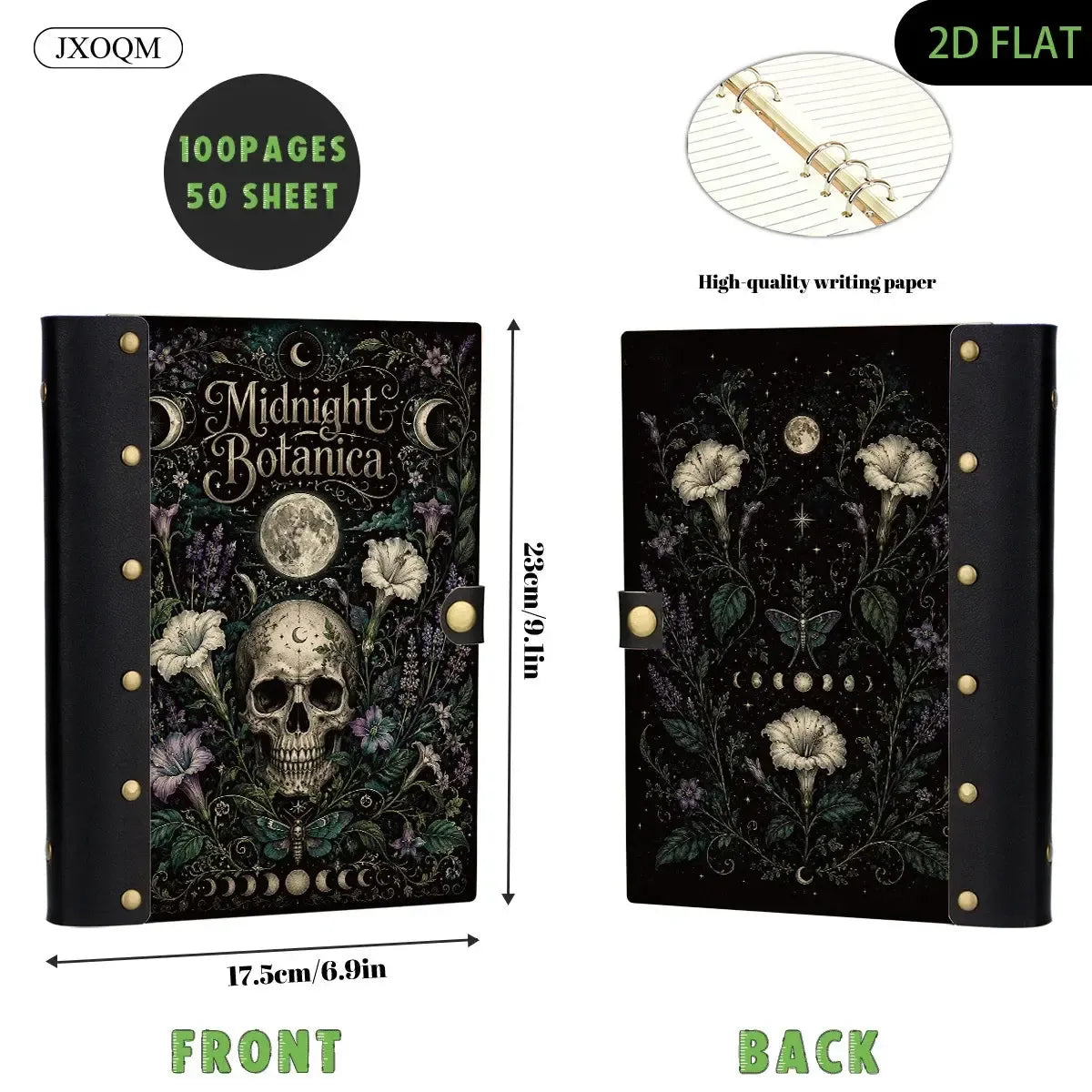 Midnight Skull Moth Journal - Book of Shadows - MoonChildWorld