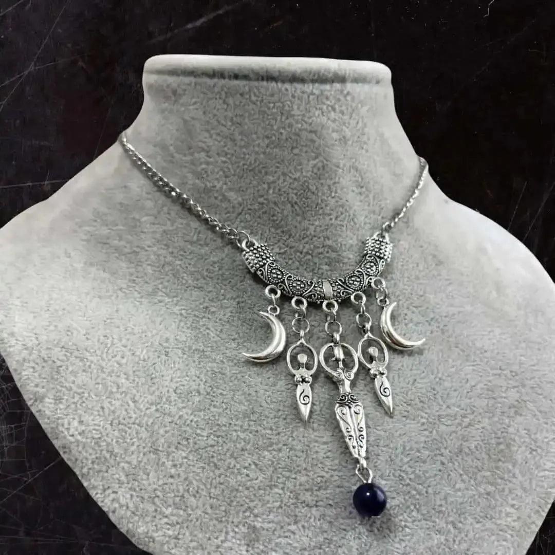 Moon Goddess Choker Pagan Moon Goddess Necklace Wicca Jewelry-MoonChildWorld