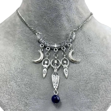 Moon Goddess Choker Pagan Moon Goddess Necklace Wicca Jewelry-MoonChildWorld