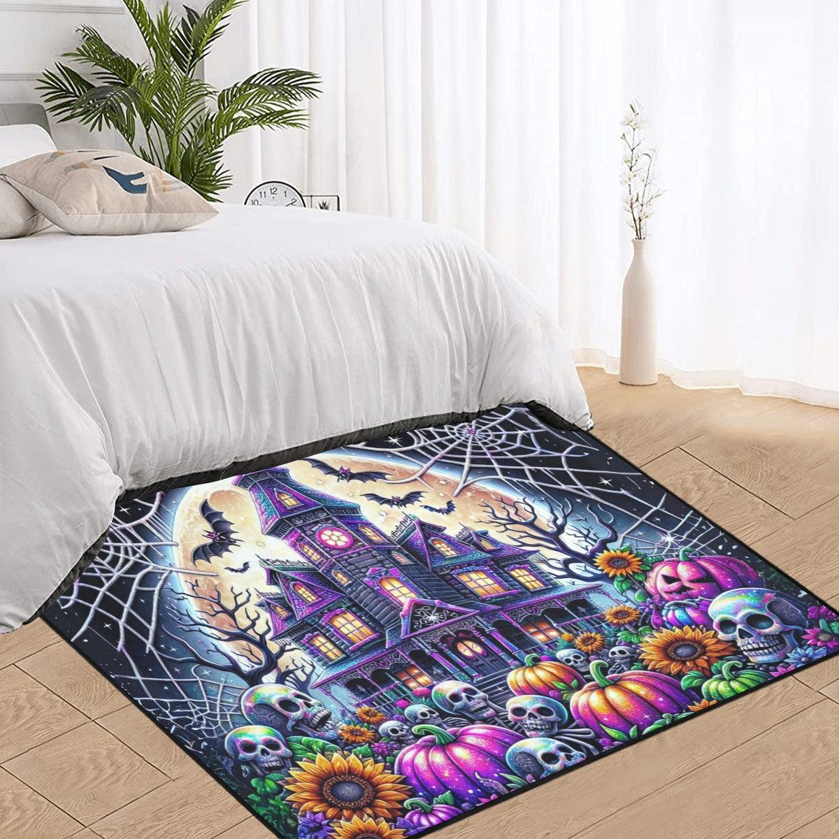 Moon Gothic Castle Area Rug Spooky Carpet for Halloween-MoonChildWorld
