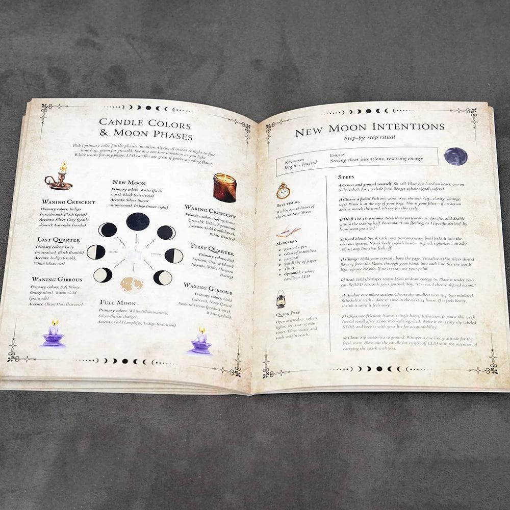 Moon Magic Journal Lunar Spellbook Grimoire Notebook for Witchcraft Ritual Planning Moon Phase Tracking-MoonChildWorld