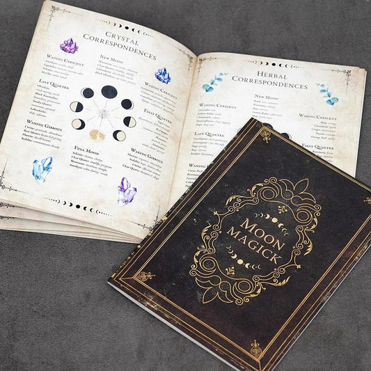 Moon Magic Journal Lunar Spellbook Grimoire Notebook for Witchcraft Ritual Planning Moon Phase Tracking-MoonChildWorld