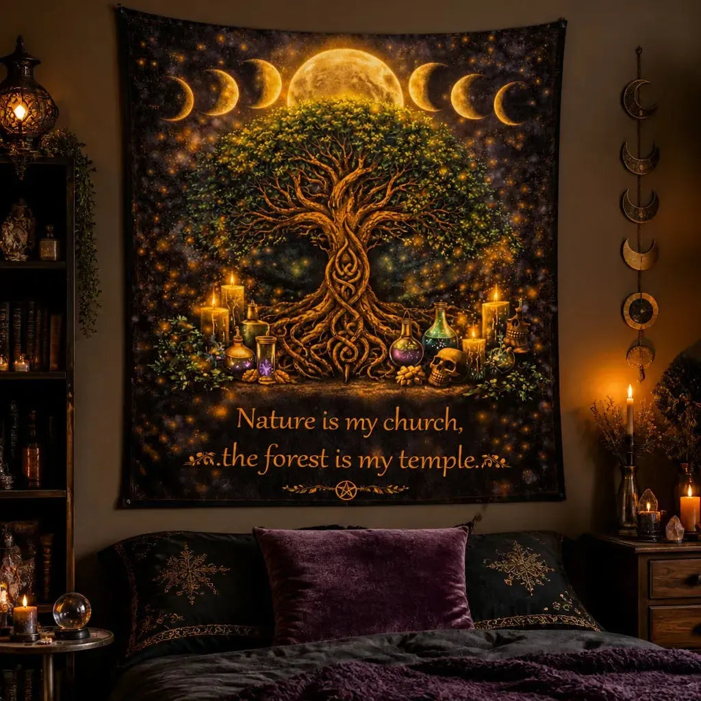 Moon Phase Celtic Knot Tree of Life Pagan Tapestry Wicca Spiritual Wall Hanging_mockup_1.webp