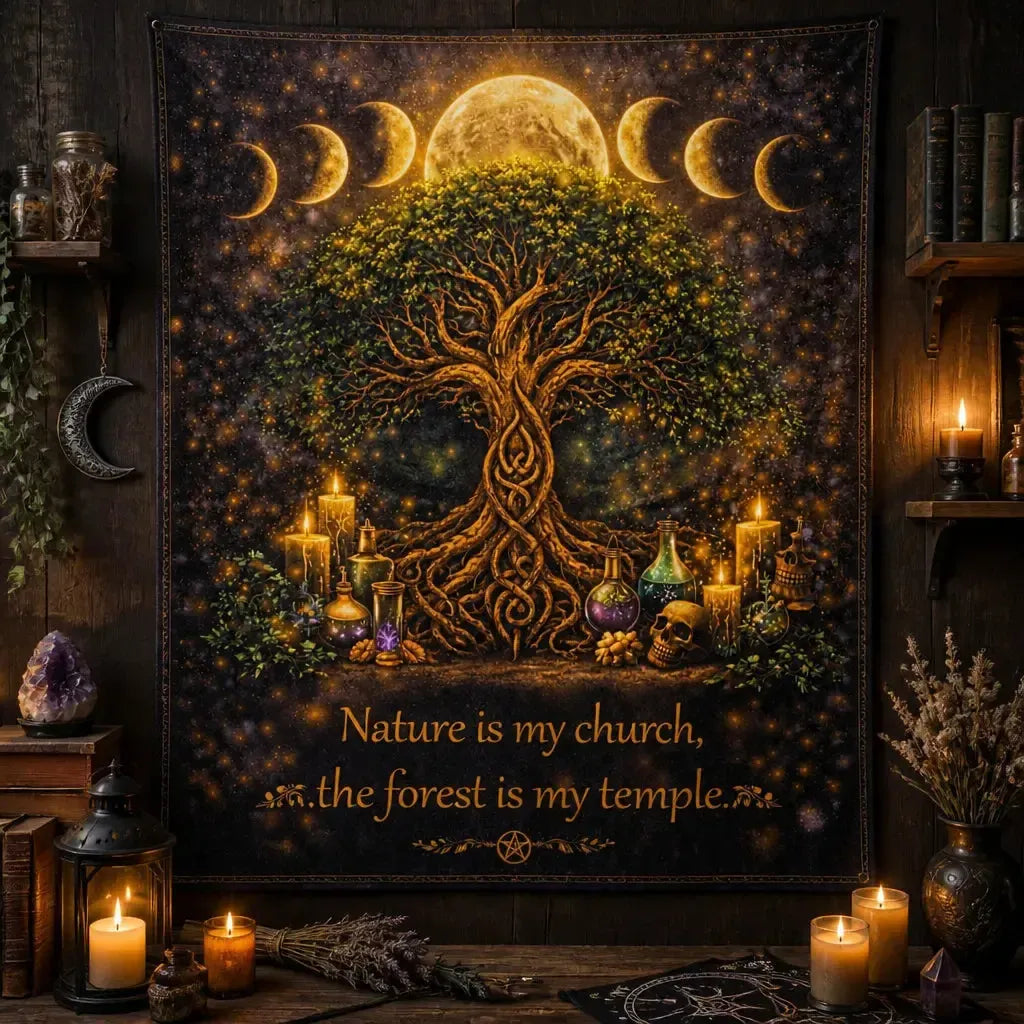 Moon Phase Celtic Knot Tree of Life Pagan Tapestry Wicca Spiritual Wall Hanging_mockup_2.webp