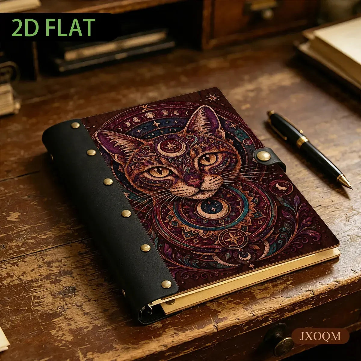 Moon Phase Mystical Cat Journal - gifts for cat lovers - MoonChildWorld