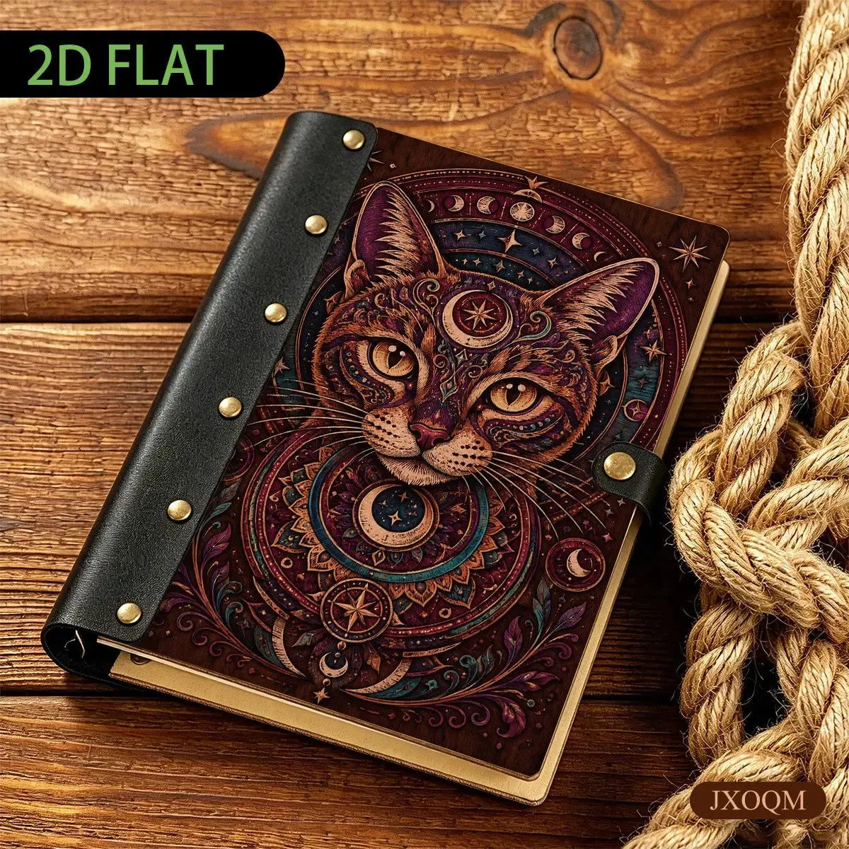 Moon Phase Mystical Cat Journal - celestial journal - MoonChildWorld