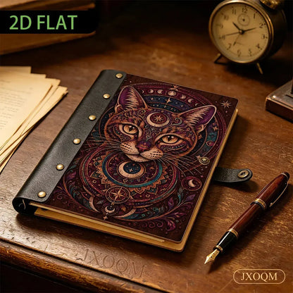 Moon Phase Mystical Cat Journal - witch grimoire - MoonChildWorld