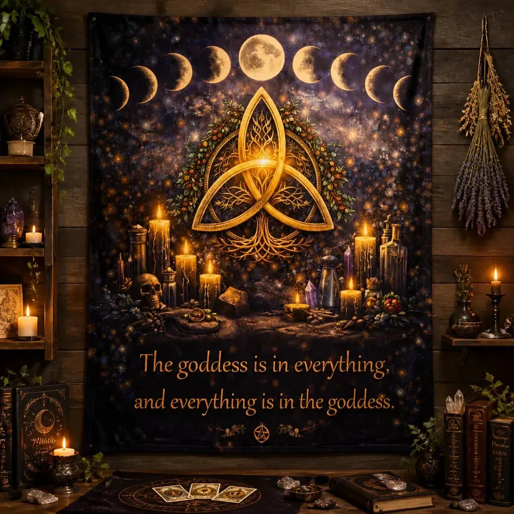 Moon Phases & Celtic Knot Triquetra Pagan Yule Tapestry_mockup_2.webp