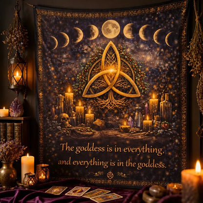 Moon Phases & Celtic Knot Triquetra Pagan Yule Tapestry_mockup_3.webp