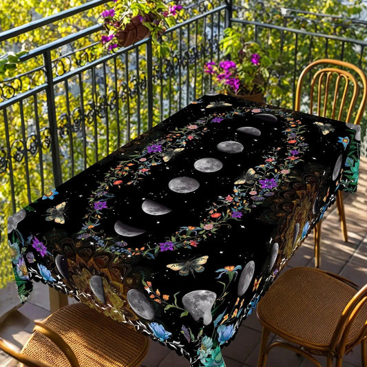 Moon Phases Tablecloth Wicca Pagan Home Decor-MoonChildWorld