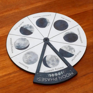 Moon Phases Wheel Tabletop Ornaments Rotatable Lunar Cycle Desktop Decor for Wicca Pagan-MoonChildWorld