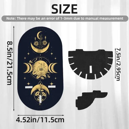 Moon Phases Wicca Wall Shelf for Crystals & Candles – Wooden Witchy Floating Shelf Pagan Altar Decor-MoonChildWorld