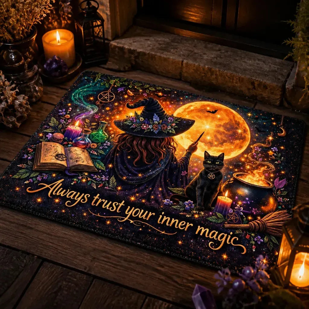 Moon Witch & Black Cat Doormat – Spooky Witchy Halloween Welcome Mat for Gothic Entryway_mockup_2.webp