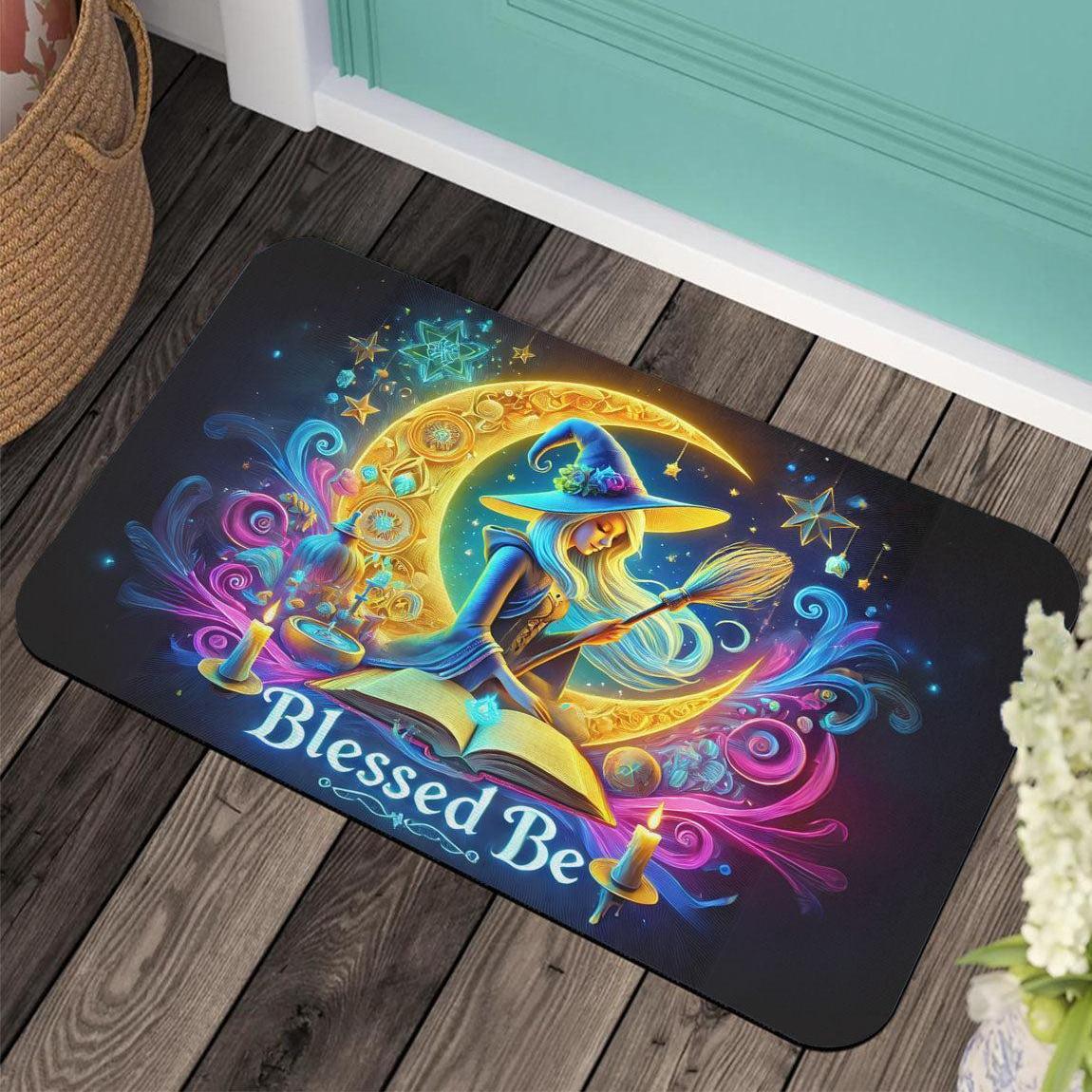 Moon Witch Doormat Blessed Be Wicca Doormat for Pagan Decor-MoonChildWorld