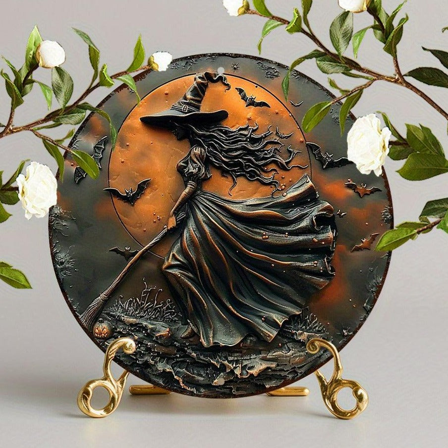 Moon Witch Gothic Metal Sign Halloween Home Decor-MoonChildWorld