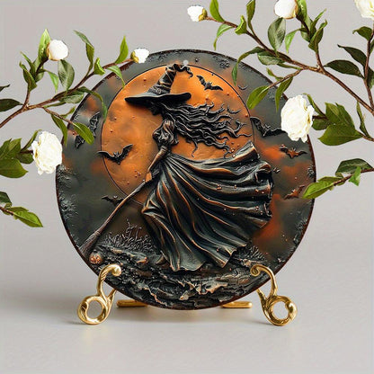Moon Witch Gothic Metal Sign Halloween Home Decor-MoonChildWorld