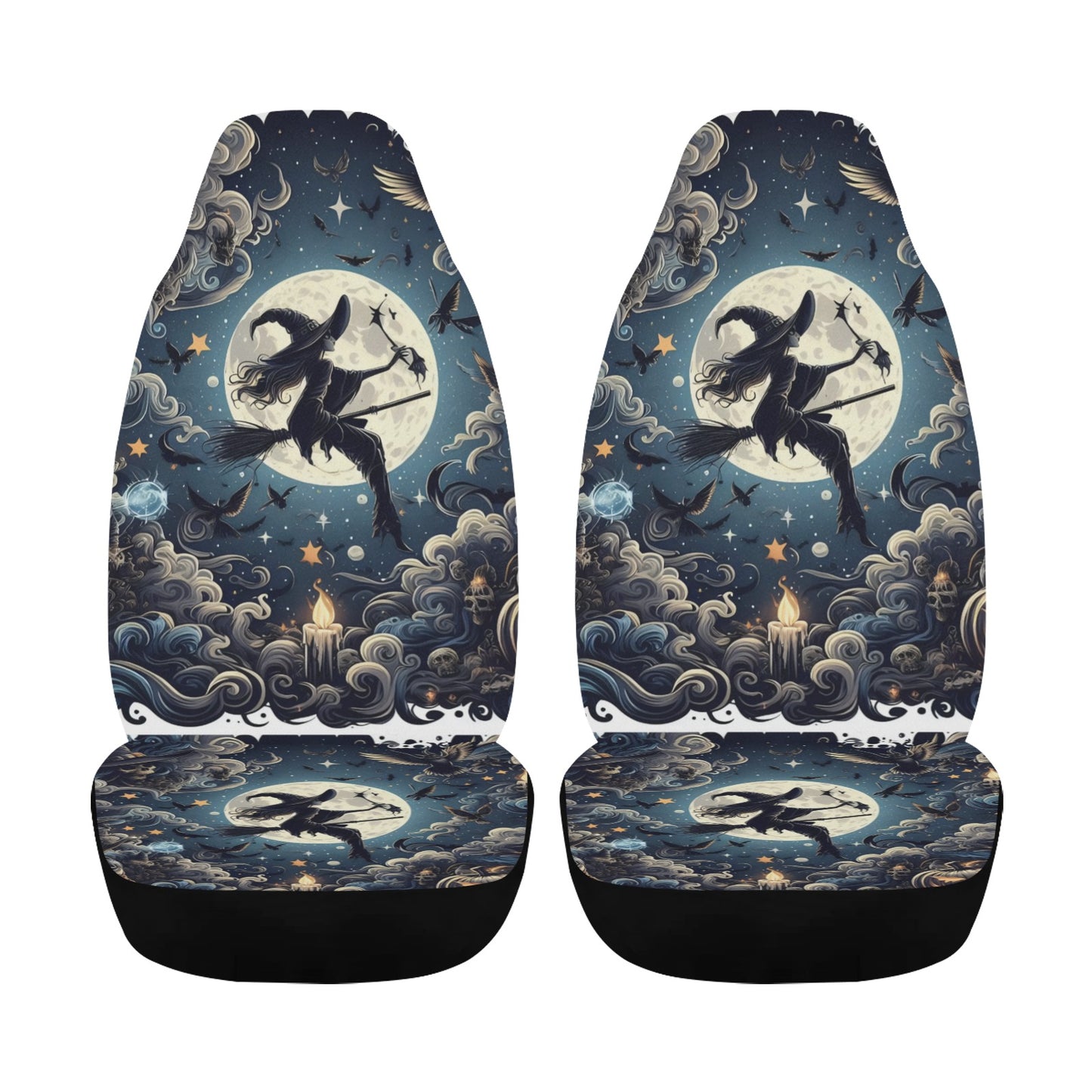 Moon Witch Halloween Car Seat Cover-MoonChildWorld