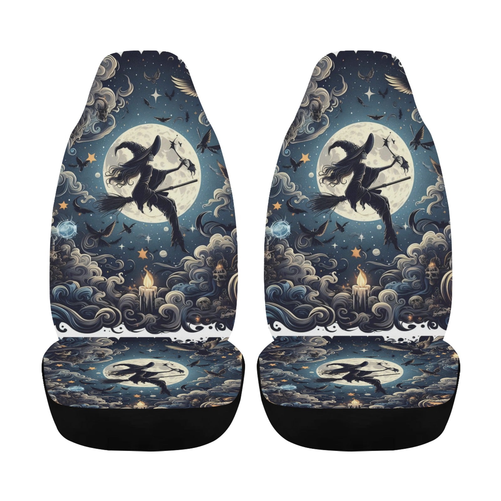 Moon Witch Halloween Car Seat Cover-MoonChildWorld