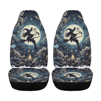 Moon Witch Halloween Car Seat Cover-MoonChildWorld